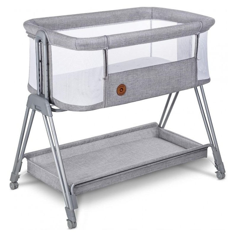 Bedside Crib Luna (Lo-Luna-Grey-Concrete) di Lionelo Lettini