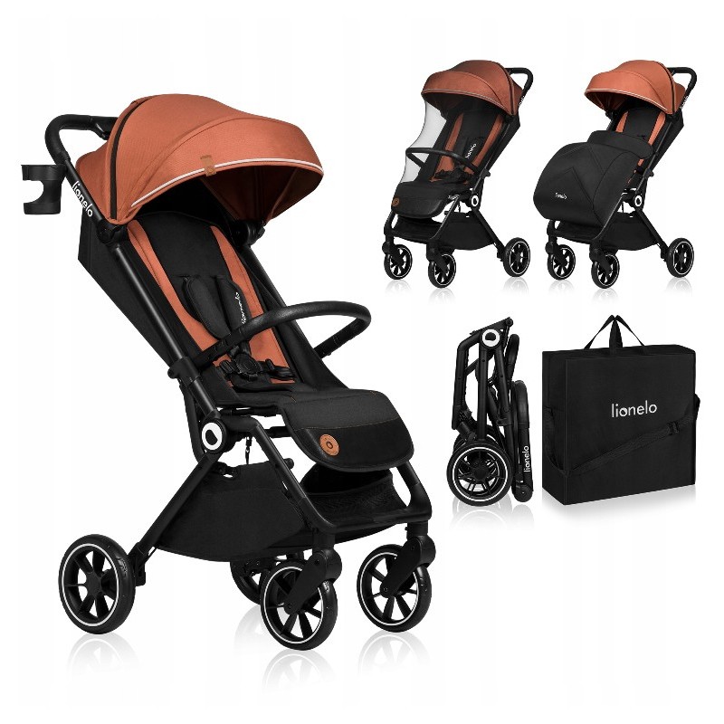 Stroller Cloe (Lo-Cloe-Brown-Rust) di Lionelo Passeggini