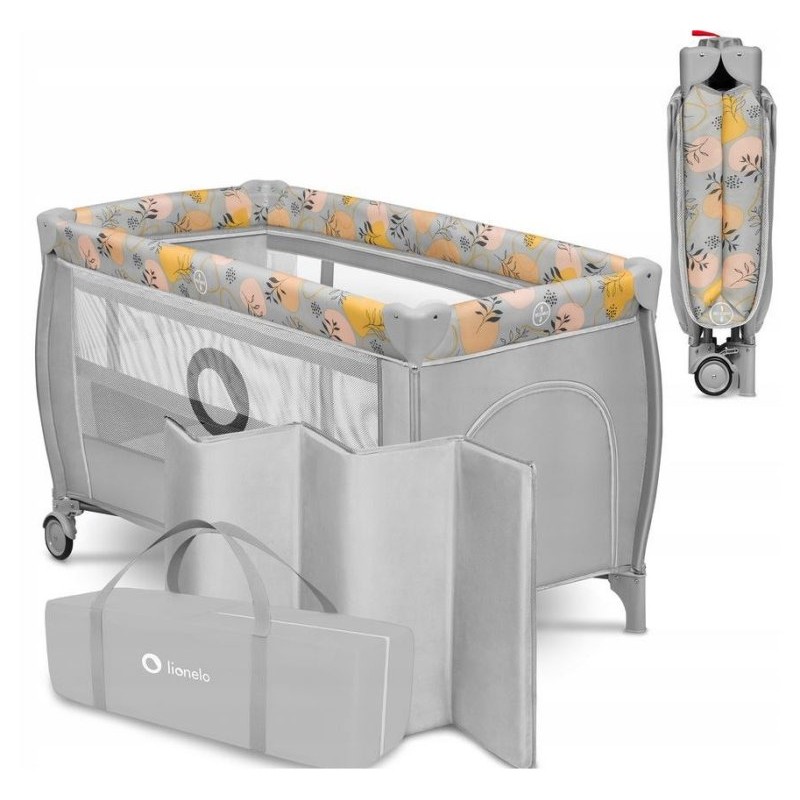 Baby Crib Stefi (Lo-Stefi-Plus-Pink-Yellow) di Lionelo Lettini