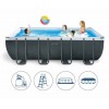 Piscina Ultra Xtr Frame Rettangolare 549x274x132 Cm, Pompa a Sabbia, Scaletta Doppia, Telo Base, Copertura di Intex