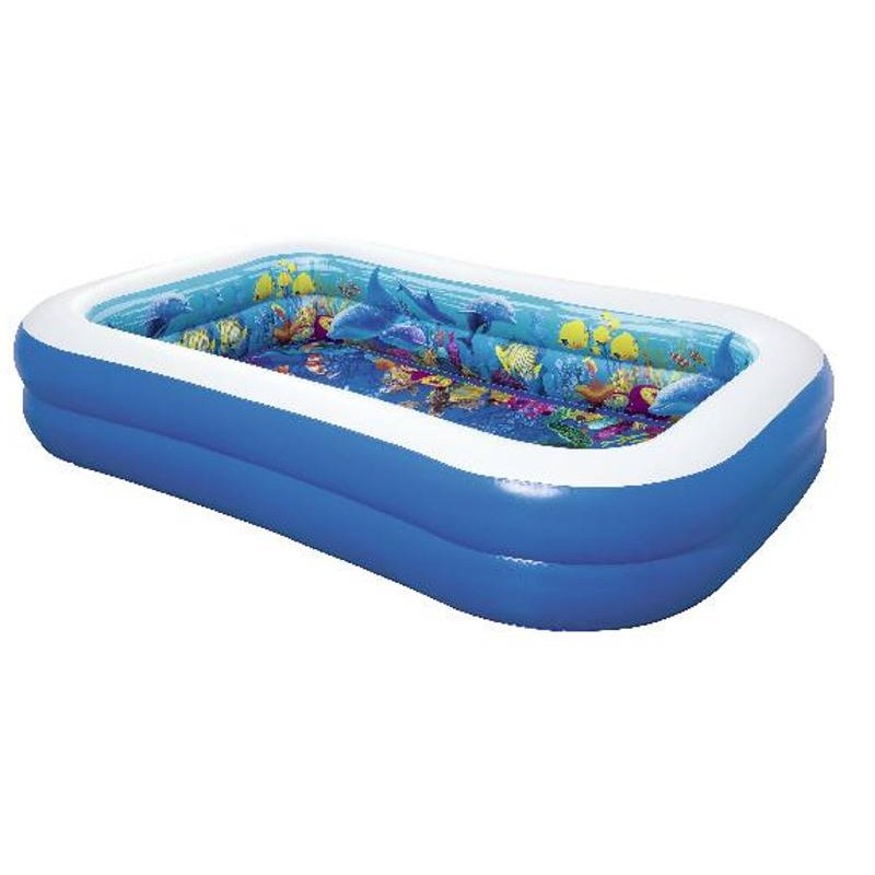 Piscina Avventura Marina 3d Cm 262x175x51, 2 Anelli, Include 2 Occhialini 3d di Best Way