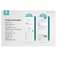 Auricolari Devia Smart con Mic e Controllo 1.2 Mt Bianco di Life
