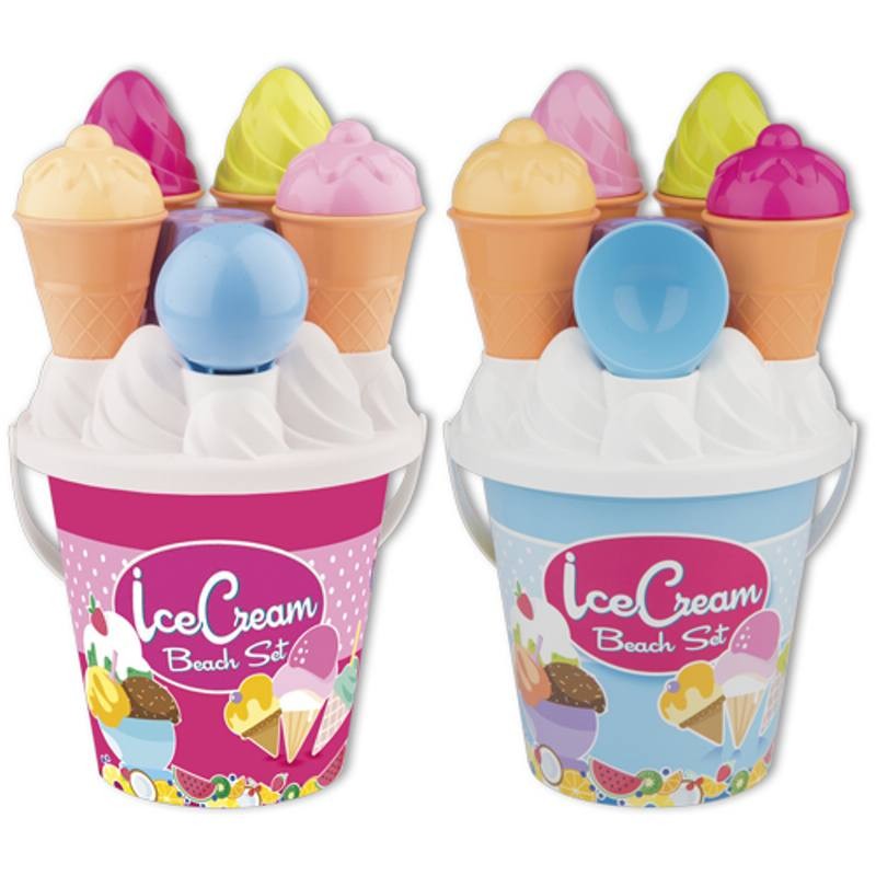 Conf. Mare Diam. 17 Cm Decoro Ice Cream Beach Set - Cm.17x17x31 (Rete) di Androni