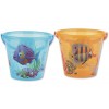 Secchio Diam. 19 Cm Trasparente Colorato Decoro Crazy Fish - Cm.19x19x17 (Sfuso) di Androni
