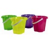 Secchio Ciprus Grande Trasparente Colorato C/Paillettes - Cm.23x23x20 (Sfuso) di Androni