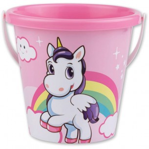 Secchio Diam. 17 Cm Decoro Unicorno - Cm.17x17x16 (Sfuso) di Androni
