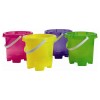 Secchio Torre Trasparente Colorato C/Paillettes - Cm.19x19x18 (Sfuso) di Androni