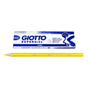 Giotto Supermina Giallo Fluo - Confezione da 12 Pezzi di Fila