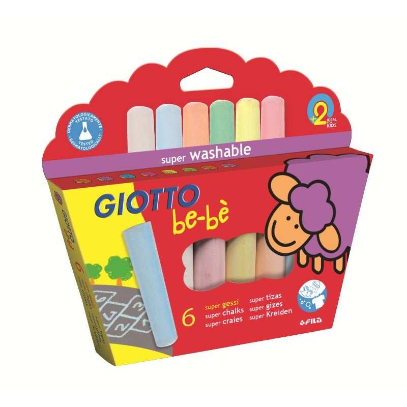 Astuccio 6 Supergessi Giotto Bebe' di Fila