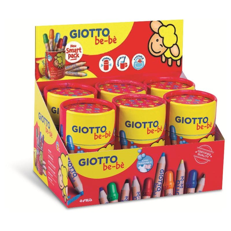 Barattolo Giotto Bebe 10 Matitoni di Fila