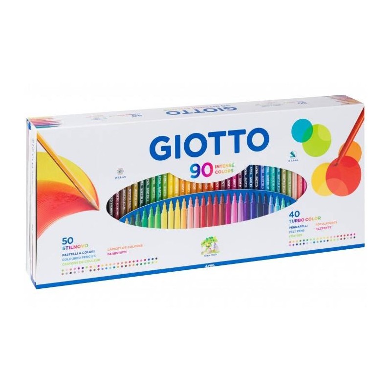 Scatola Regalo Giotto 90 Colori (50 Stilnovo+40 Turbolor) di Fila