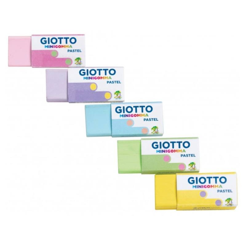 Minigomma Colori Pastello Assortiti di Fila