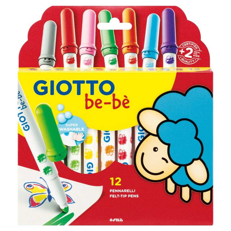 Giotto Be-Be' Astuccio 12 Pennarelli di Fila