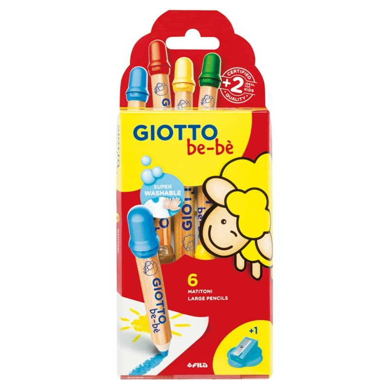 Astuccio 6 Matitoni Giotto Bebe' di Fila