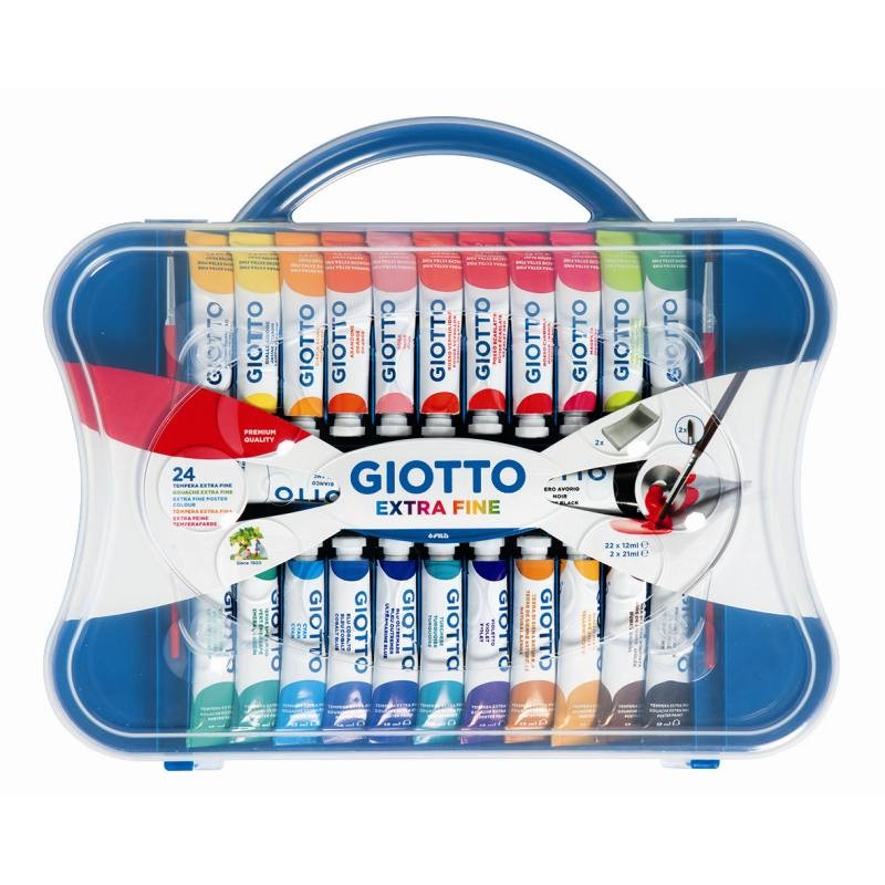 Giotto Tempera Extra in Tubetto 12 Ml Scatola 24 Pz Colori Assortiti di Fila