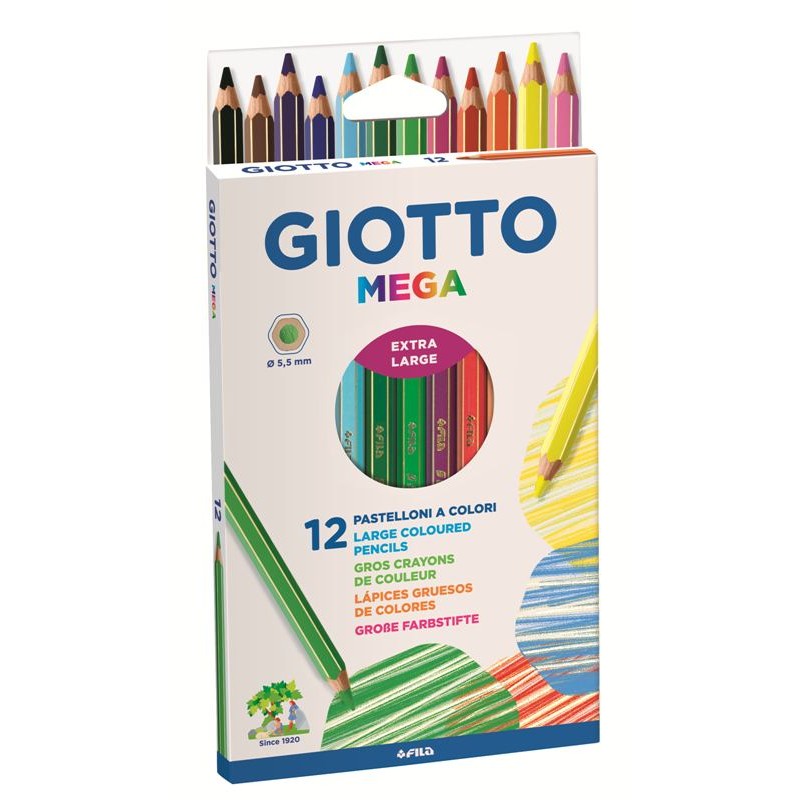 Astuccio 12 Giotto Mega - Mina Gigante Diametro 5,5mm di Fila