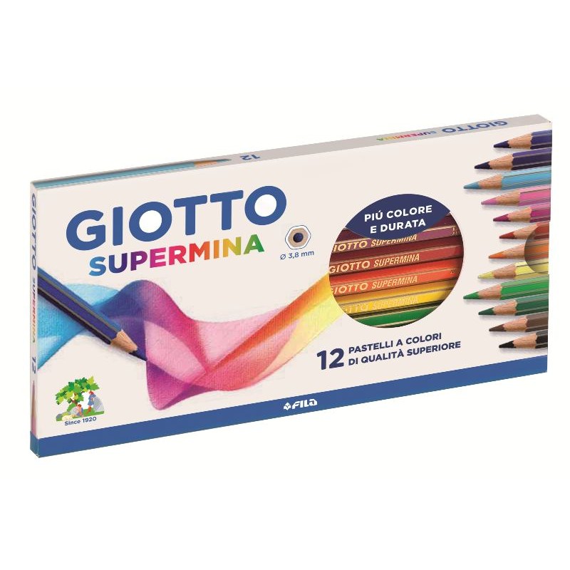Astuccio 12 Giotto Supermina - Diametro Mina 3,8mm di Fila