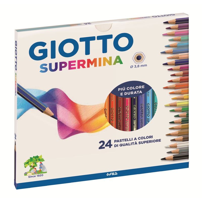 Astuccio 24 Giotto Supermina - Diametro Mina 3,8mm di Fila