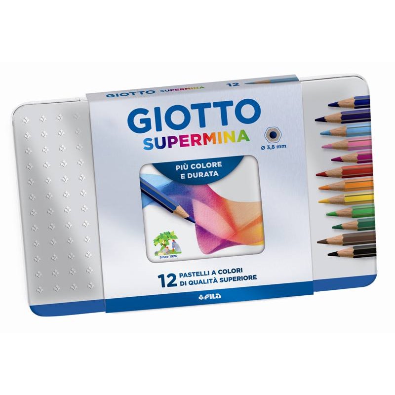 Giotto Supermina Scatola in Metallo 12 Pz di Fila