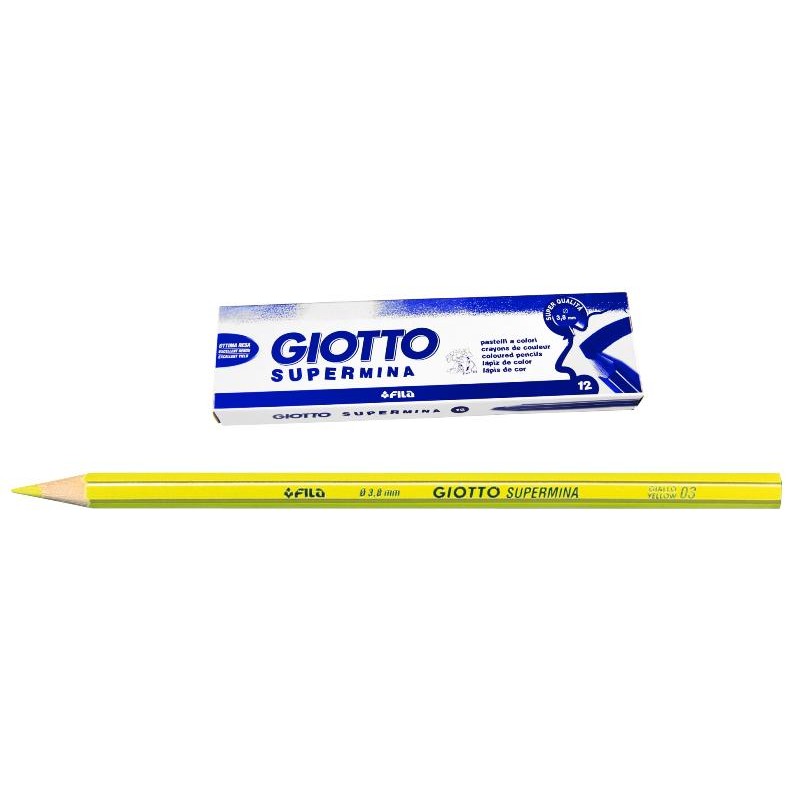 Giotto Supermina Giallo - Diametro Mina 3,8mm - Confezione da 12 Pezzi di Fila