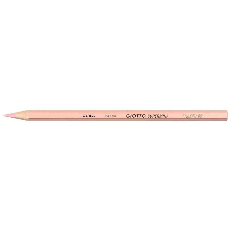 Giotto Supermina Rosa Carne - Diametro Mina 3,8mm - Confezione da 12 Pezzi di Fila