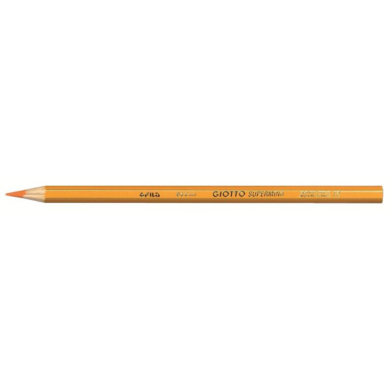 Giotto Supermina Arancio Medio - Diametro Mina 3,8mm - Confezione da 12 Pezzi di Fila