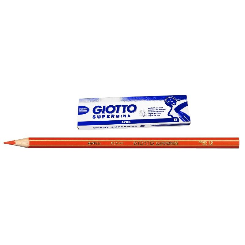 Giotto Supermina Rosso - Diametro Mina 3,8mm - Confezione da 12 Pezzi di Fila