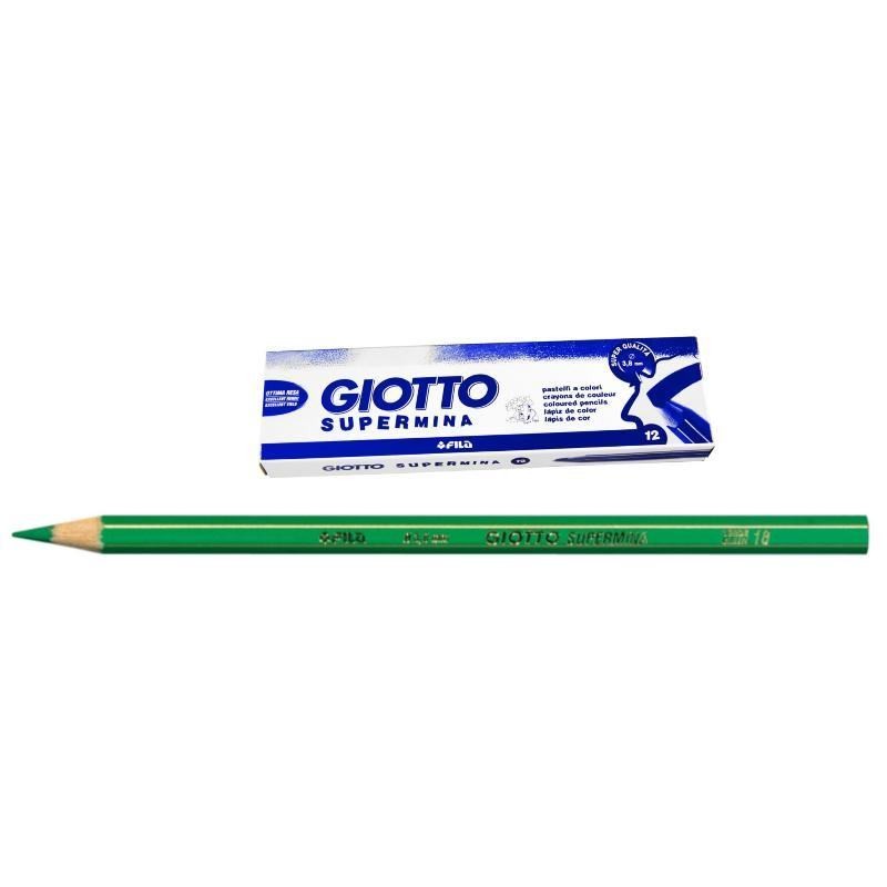 Giotto Supermina Verde - Diametro Mina 3,8mm - Confezione da 12 Pezzi di Fila
