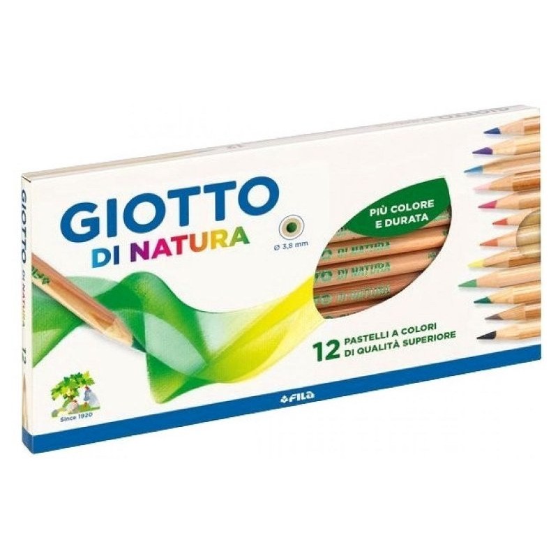 Astuccio 12 Pastelli a Matita in Legno Giotto di Natura di Fila
