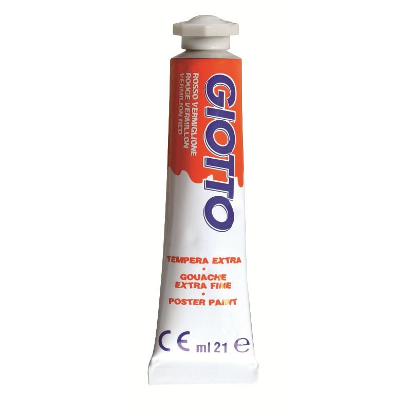Tubo Tempera Giotto 21ml Rosso Vermiglione di Fila