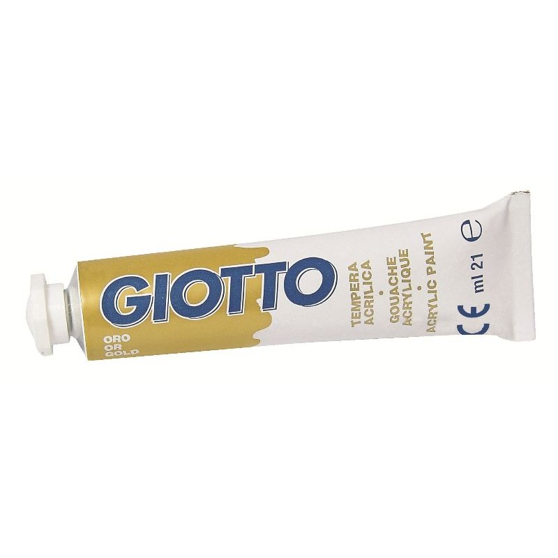 Giotto Tempera Acrilica Extra Concentrata in Tubetto 21 Mlin Astuccio 6 Pz Oro di Fila