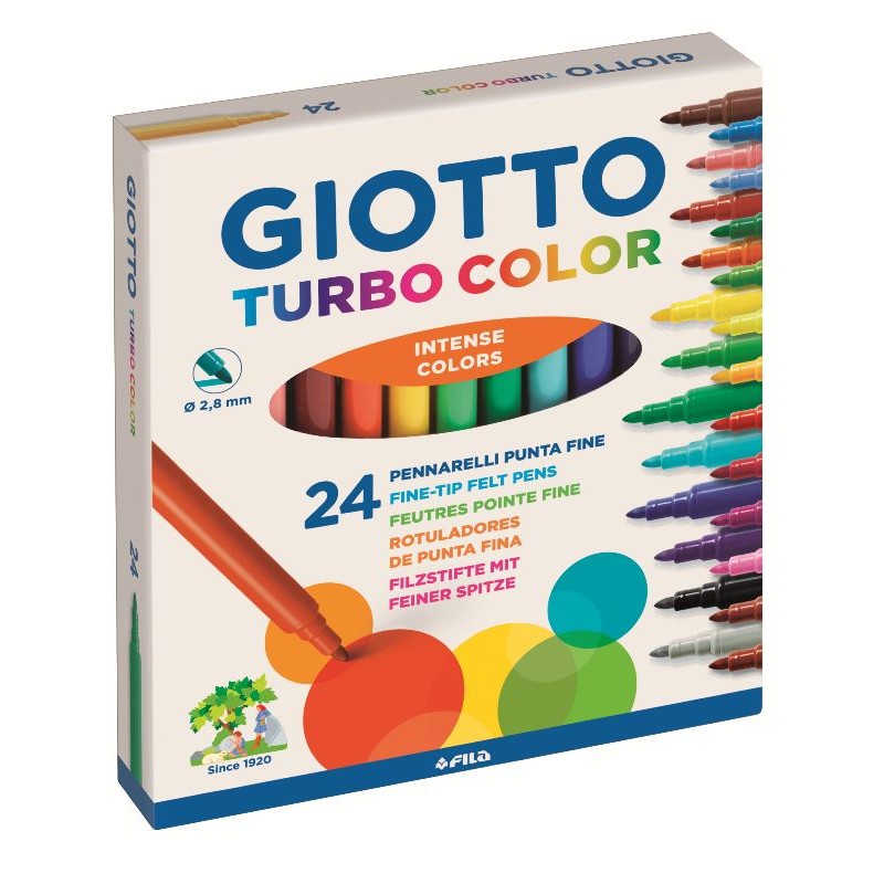 Astuccio 24 Giotto Turbo Color - Diametro Punta 2,8mm di Fila