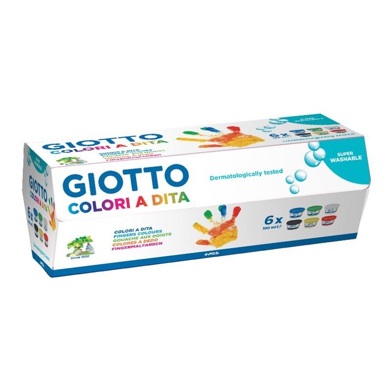 Cf 6 Barattoli 100ml Giotto Dita di Fila