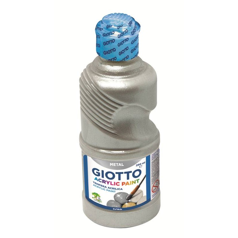 Giotto Tempera Acrilica 250 Ml Flacone 250ml Argento di Fila