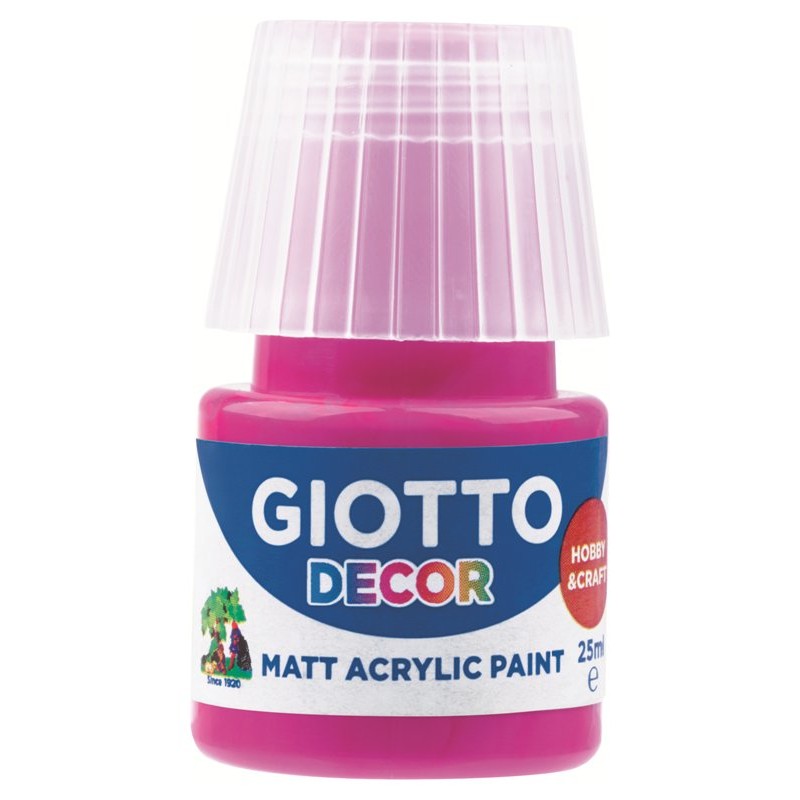 Giotto Decor Acrylic Effetto Opaco - 25 Ml in Confezione 6x25 Ml Magenta di Fila