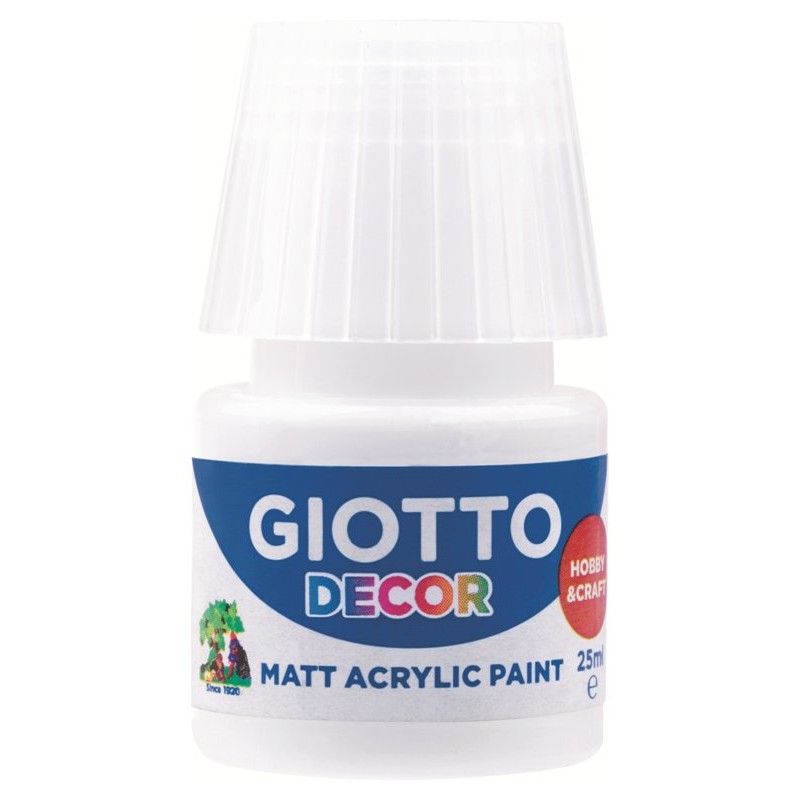 Giotto Decor Acrylic Effetto Opaco - 25 Ml in Confezione 6x25 Ml Bianco di Fila