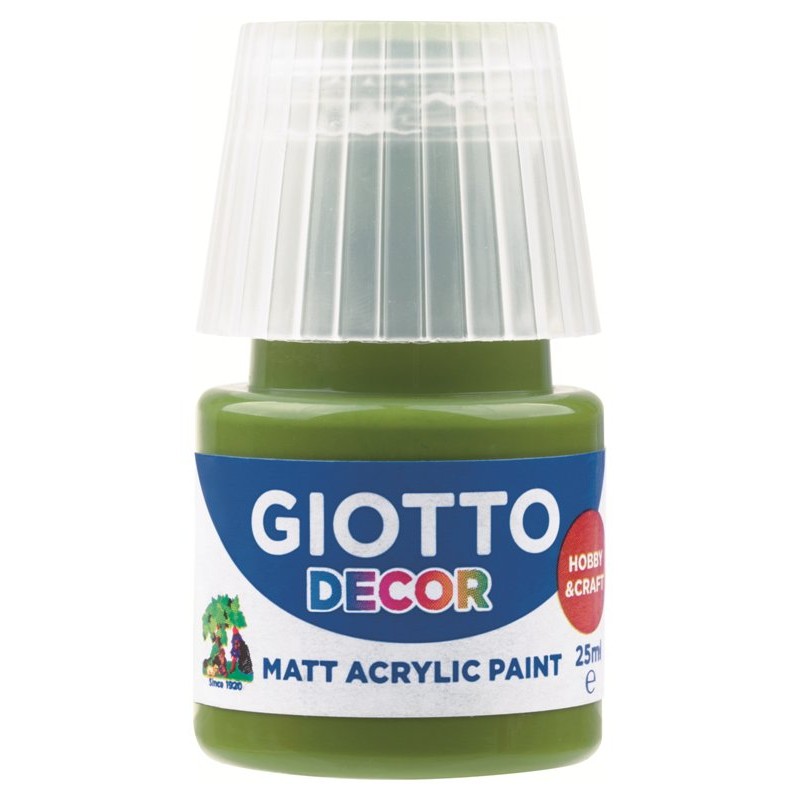 Giotto Decor Acrylic Effetto Opaco - 25 Ml in Confezione 6x25 Ml Verde Oliva di Fila