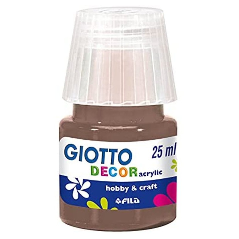 Giotto Decor Acrylic Effetto Opaco - 25 Ml in Confezione 6x25 Ml Terra Dombra di Fila