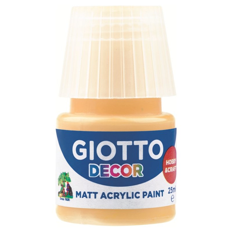 Giotto Decor Acrylic Effetto Opaco - 25 Ml in Confezione 6x25 Ml Giallo Oro di Fila