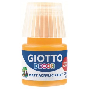 Giotto Decor Acrylic Effetto Opaco - 25 Ml in Confezione 6x25 Ml Giallo Scuro di Fila