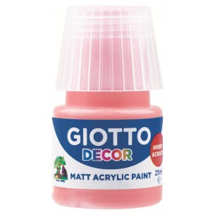 Giotto Decor Acrylic Effetto Opaco - 25 Ml in Confezione 6x25 Ml Rosa Pesca di Fila