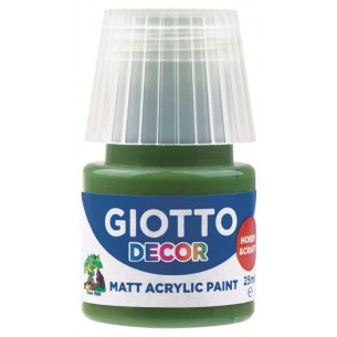 Giotto Decor Acrylic Effetto Opaco - 25 Ml in Confezione 6x25 Ml Verde Bosco di Fila