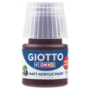 Giotto Decor Acrylic Effetto Opaco - 25 Ml in Confezione 6x25 Ml Seppia di Fila