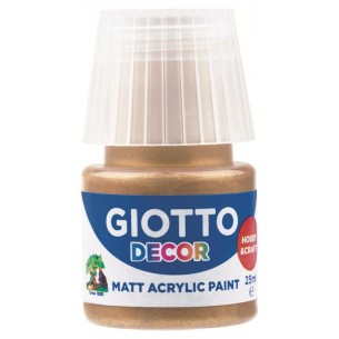 Giotto Decor Acrylic Effetto Opaco - 25 Ml in Confezione 6x25 Ml Oro di Fila