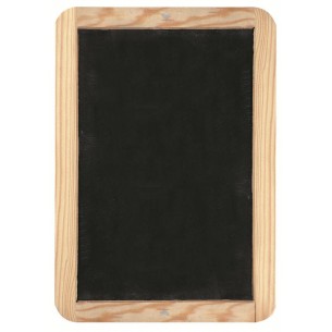 Lavagna in Ardesia 24x34 con Cornice in Legno - Due Facce Lisce di Fila