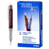 Penna a Scatto Tratto 3 Rosso - Diametro Punta 0,5mm - Confezione da 12 Pezzi di Fila