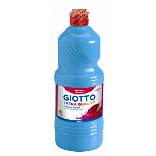Flacone 1lt Giotto Tempera Cyan (Azzurro Ciano) di Fila