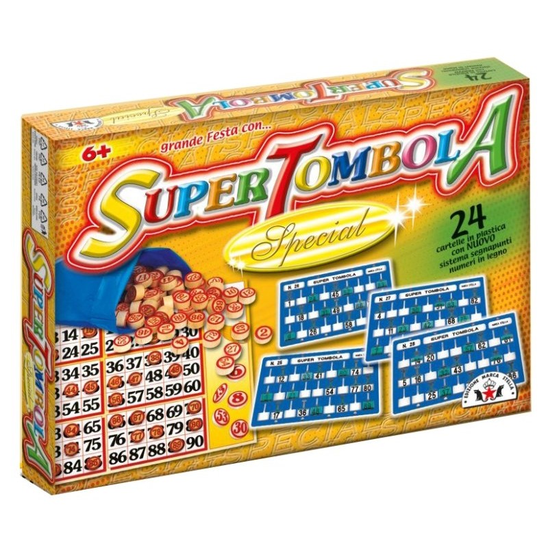 Super Tombola Special 24 Cartelle con Finestrella di Marca-Stella