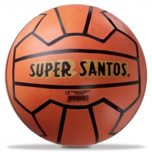 Super Santos Pallone Calcio Pvc Diam. 230 Sgonfio con Retina di Mondo