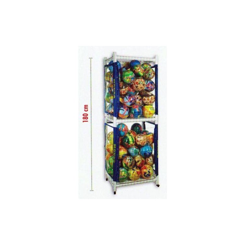 Espositore Plastica Due Vani per Palle Pvc (Massimo 78 Pezzi Diam.230) di Mondo